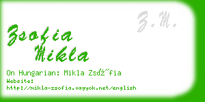 zsofia mikla business card